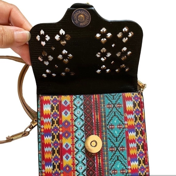 Crossbody Aztec/Western Clear Touchscreen Cell Phone Bag, Detachable Strap, NWOT - Picture 7 of 8